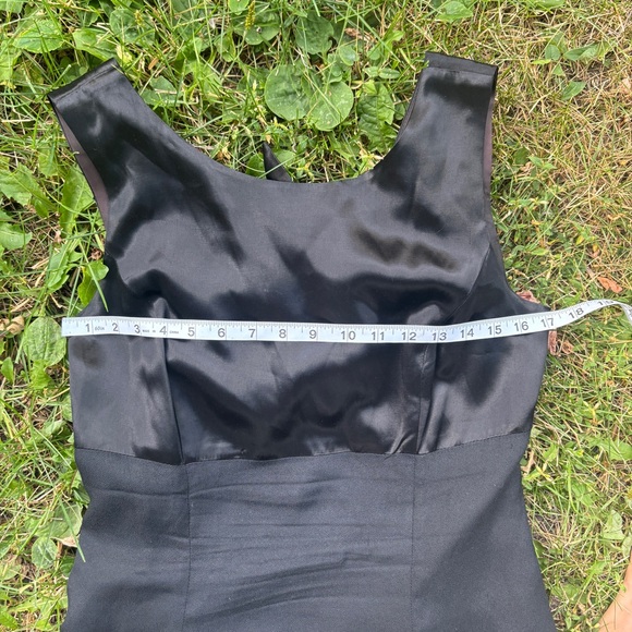 Vintage y2k flare a line black mini dress - Picture 7 of 10